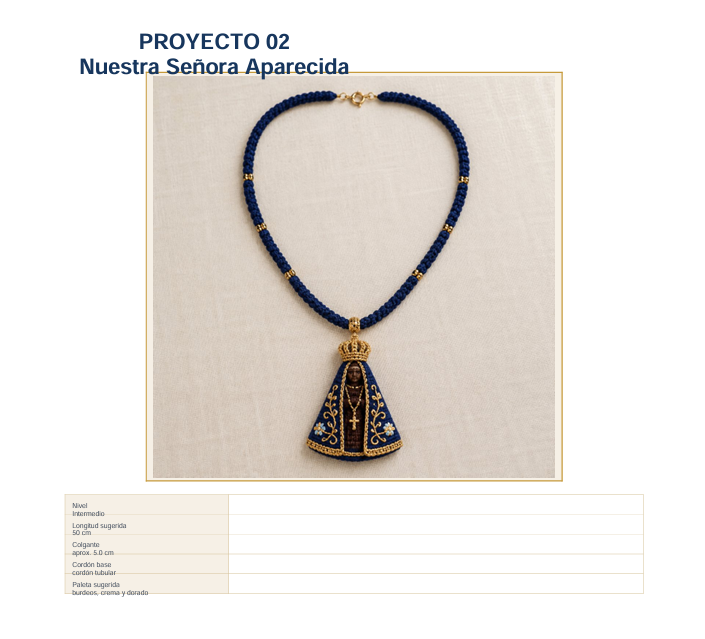Página del PDF: Collar de Nuestra Señora de Aparecida en crochet
